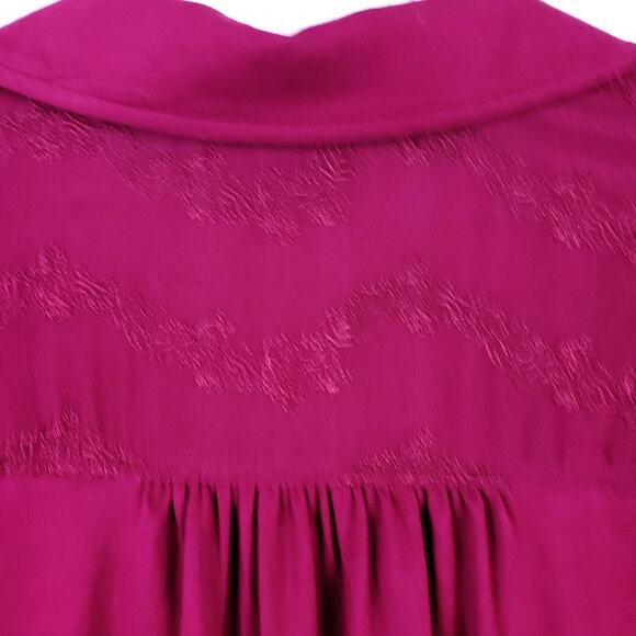 Venessa Virginia for Anthropologie Red Lenora Blouse V-neck Waist tie‎ Medium - Picture 4 of 10